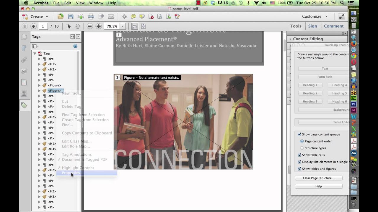 Tagging a PDF file