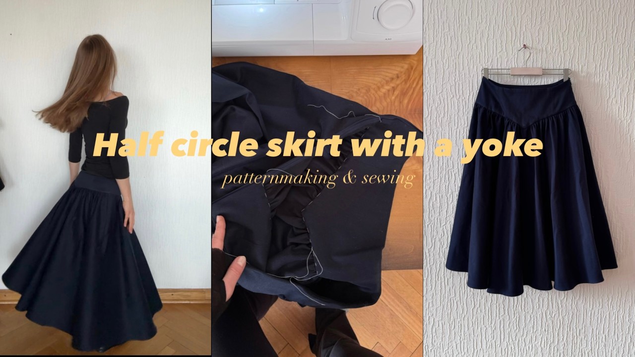 Sewing my Pinterest board pt. 1: Yoke Skirt patternmaking & sewing