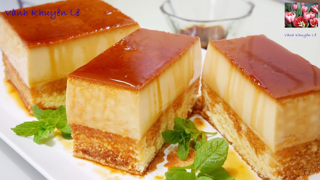 Bánh Bông Lan Flan Caramel - Bí quyết làm Flan Gato Mềm mịn Bông Xốp rất Dễ và Đơn Giản, Vanh Khuyen