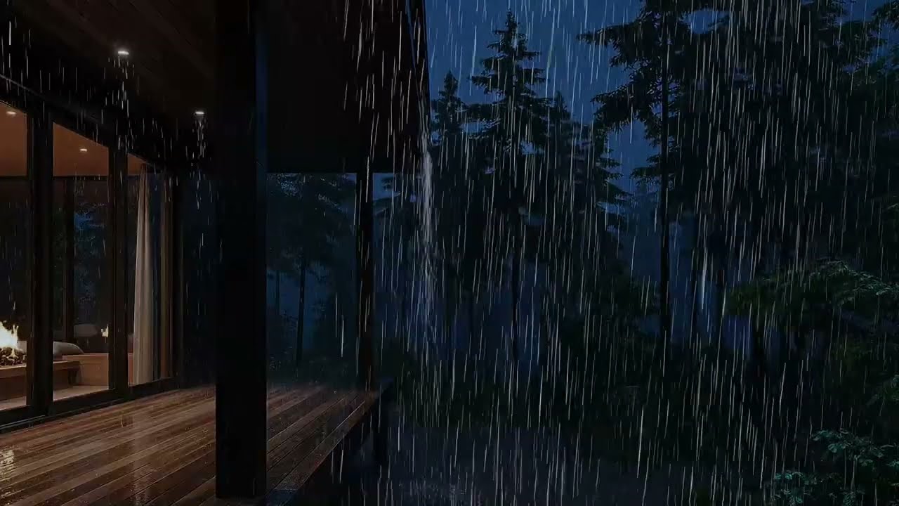 Heavy Rain Pattering on a Forest Roof | Deep Sleeping Sounds