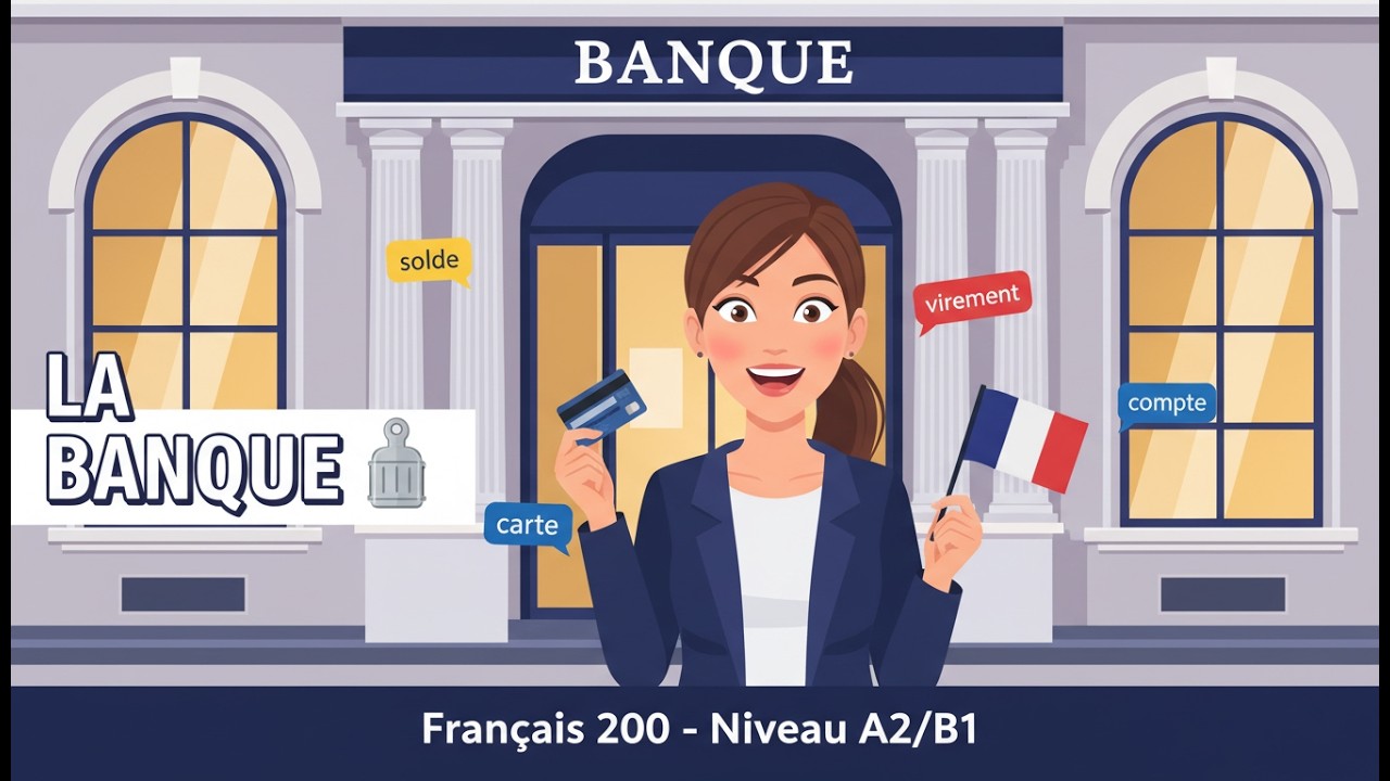 🏦 Vocabulaire de la BANQUE en Français | Ouvrir un compte, virement, solde... (A2-B1)