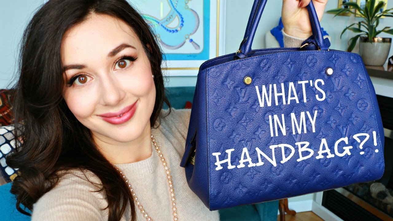 WHAT'S IN MY HANDBAG?! | LOUIS VUITTON MONTAIGNE MM