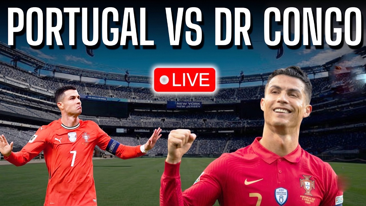 Live |  Portugal 🇵🇹 Vs DR Congo 🇨🇩 Ronaldo First World Cup Game!⚽️🌎