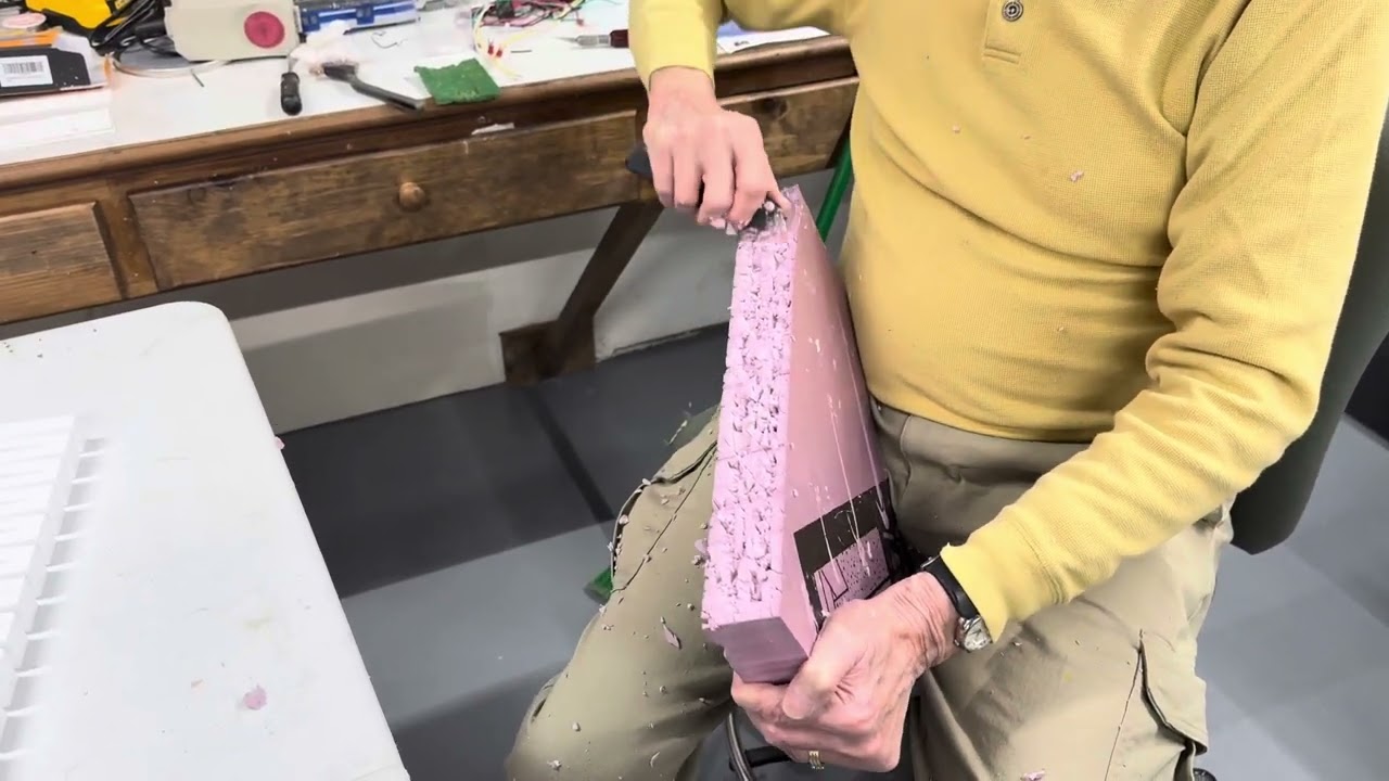 Creating realistic rock from Styrofoam for your railroad layout! 