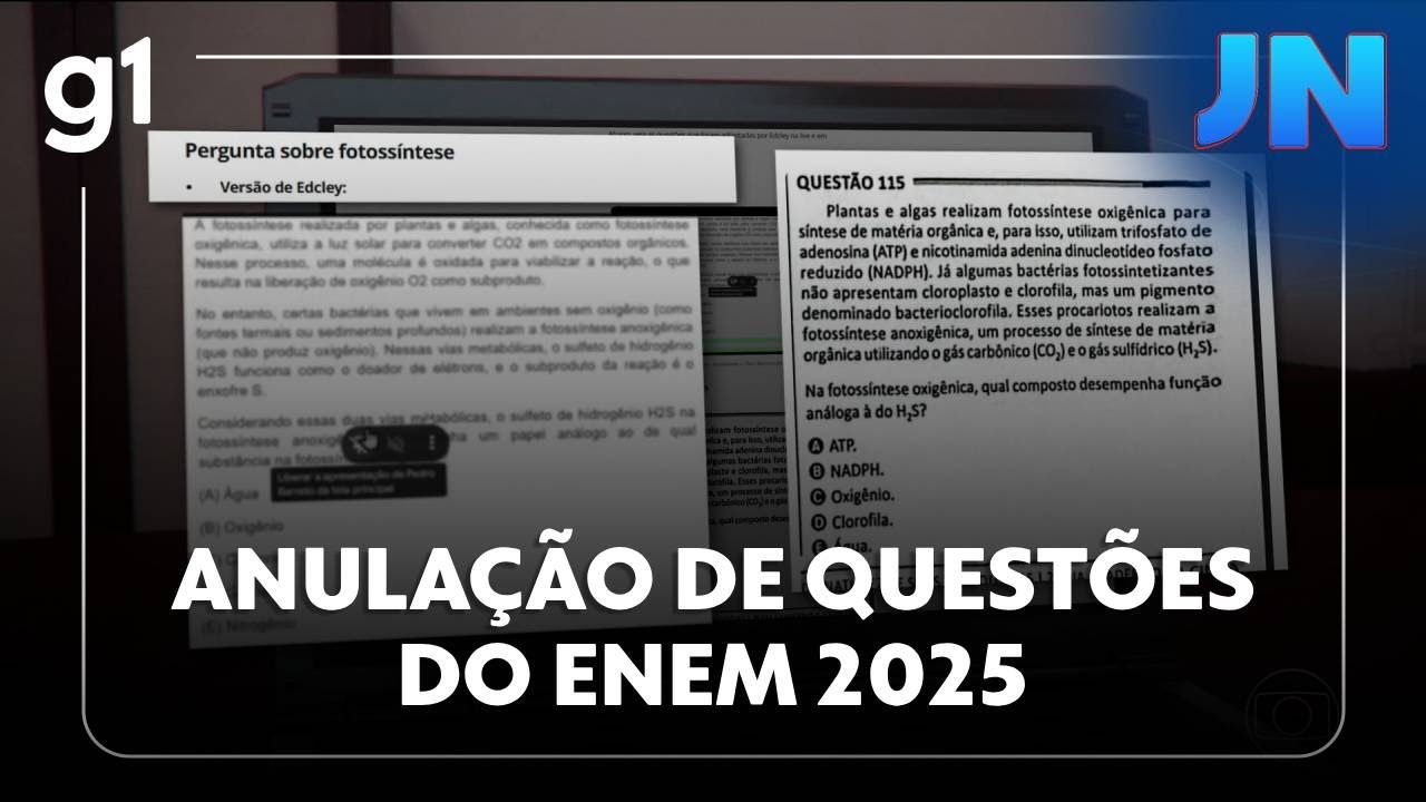 Jornal Nacional: MEC anula três questões do Enem 2025 e aciona PF para investigar suspeita de fraude