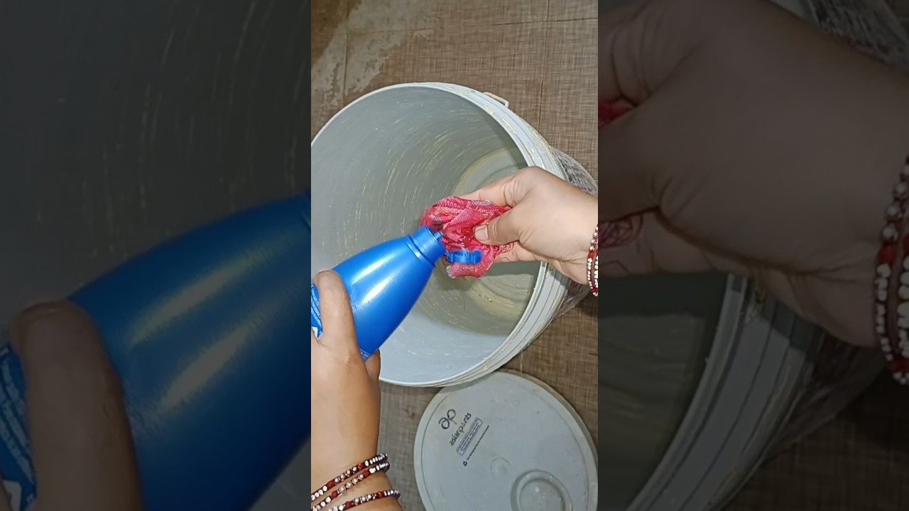 cleaning Paint Bucket# short video# YouTube shorts# viral video....