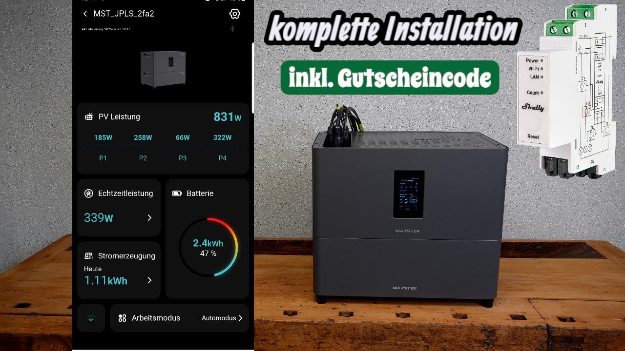 Marstek Jupiter C Plus Installation ✅ mit Shelly Pro 3EM