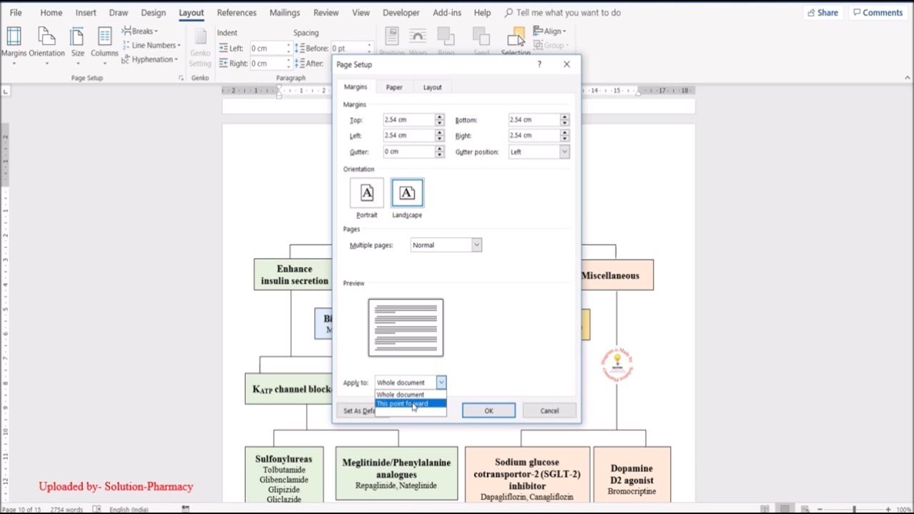 Project Work (Part-04) = How to Make Landscape and Portrait Orientation in Same Word File (ENGLISH)