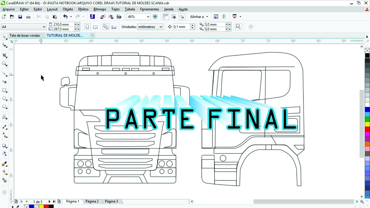 Passo a Passo Como Desenhar um Molde para Miniaturas  - Parte Final