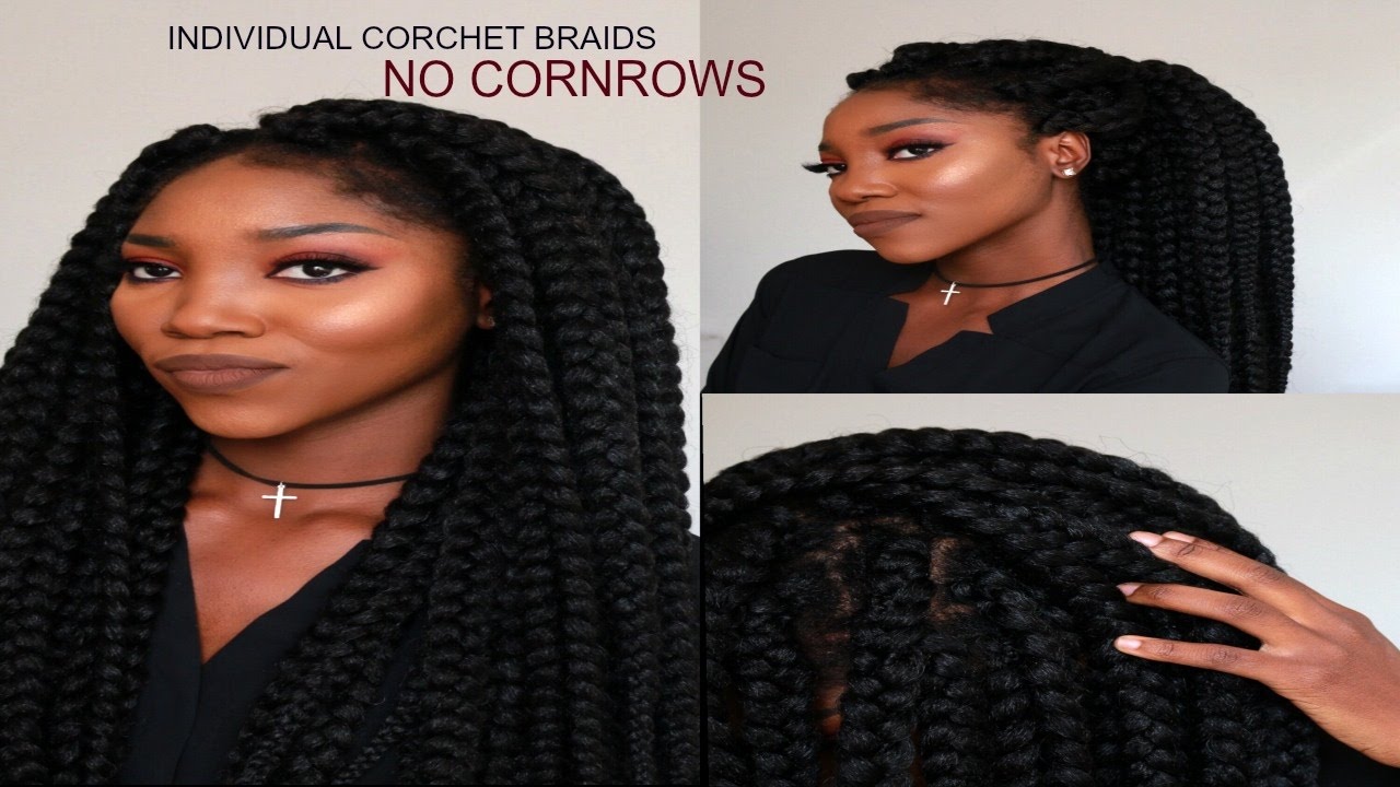 INDIVIDUAL CROCHET BOX BRAIDS - NO CORNROW METHOD // GLAM BY MERRY