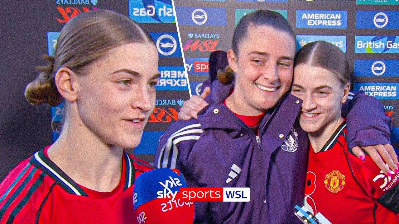 Ella Toone and Jess Park celebrate a huge win for Manchester United!  🤩
