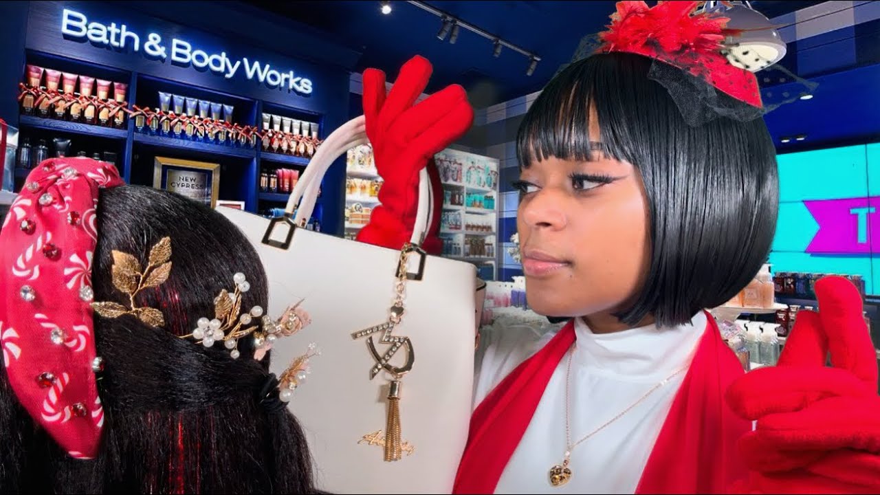 ASMR |💰Rich Aunty Spoils You At Bath & Body Works + Does Your Hair | Christmas Special 🎄