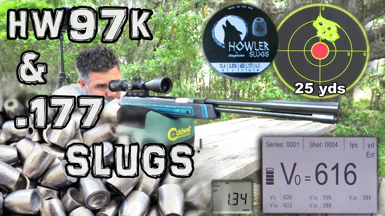 Weihrauch HW 97K .177 Air Rifle + 25 & 50 Yard Accuracy TEST + FULL REVIEW - Airgun Slugs