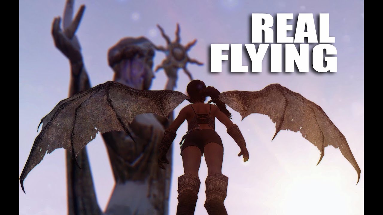 REAL FLYING (with DRAGON WINGS) - Skyrim Mods Watch