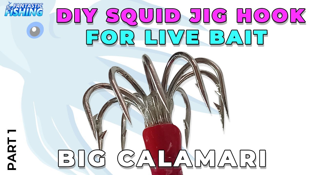 How To Make Squid Jig Hook With Barb To Catch Big Calamari And Squid Easily.