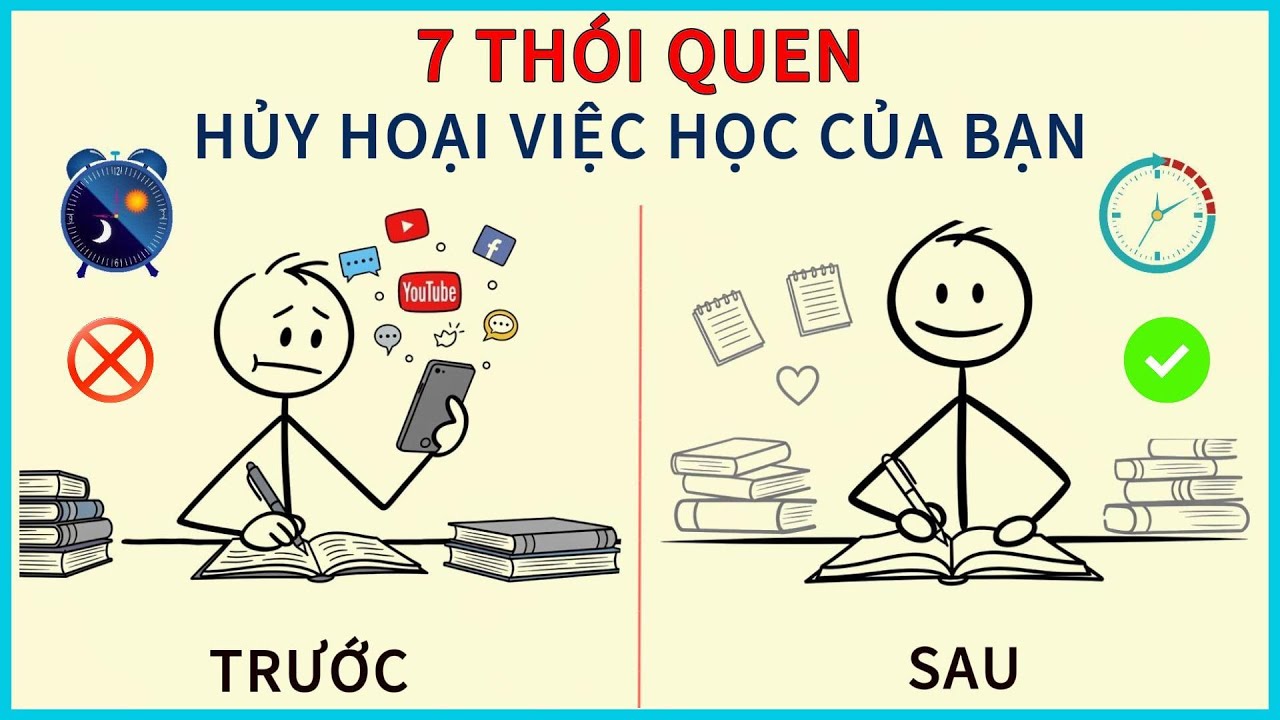 7 THÓI QUEN ĐANG HỦY HOẠI VIỆC HỌC CỦA BẠN