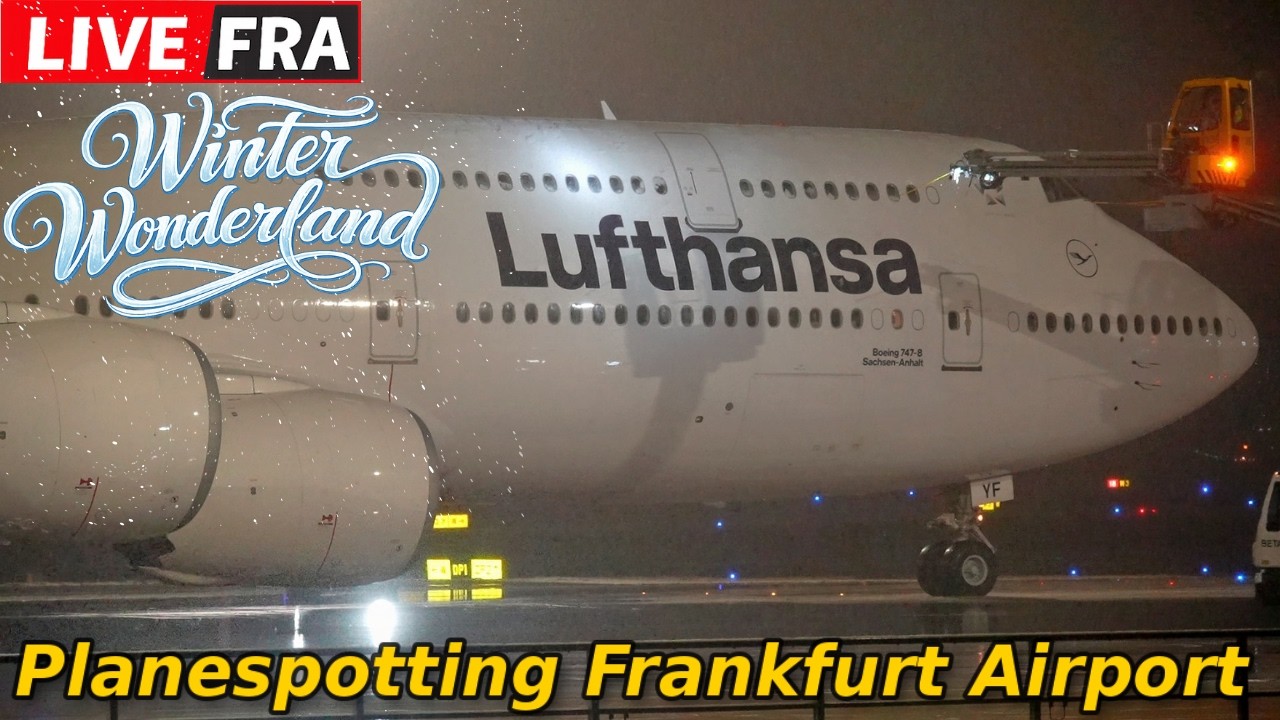 🌨️Winter Action am FRA?  -🔴Live Night Planespotting Frankfurt Airport