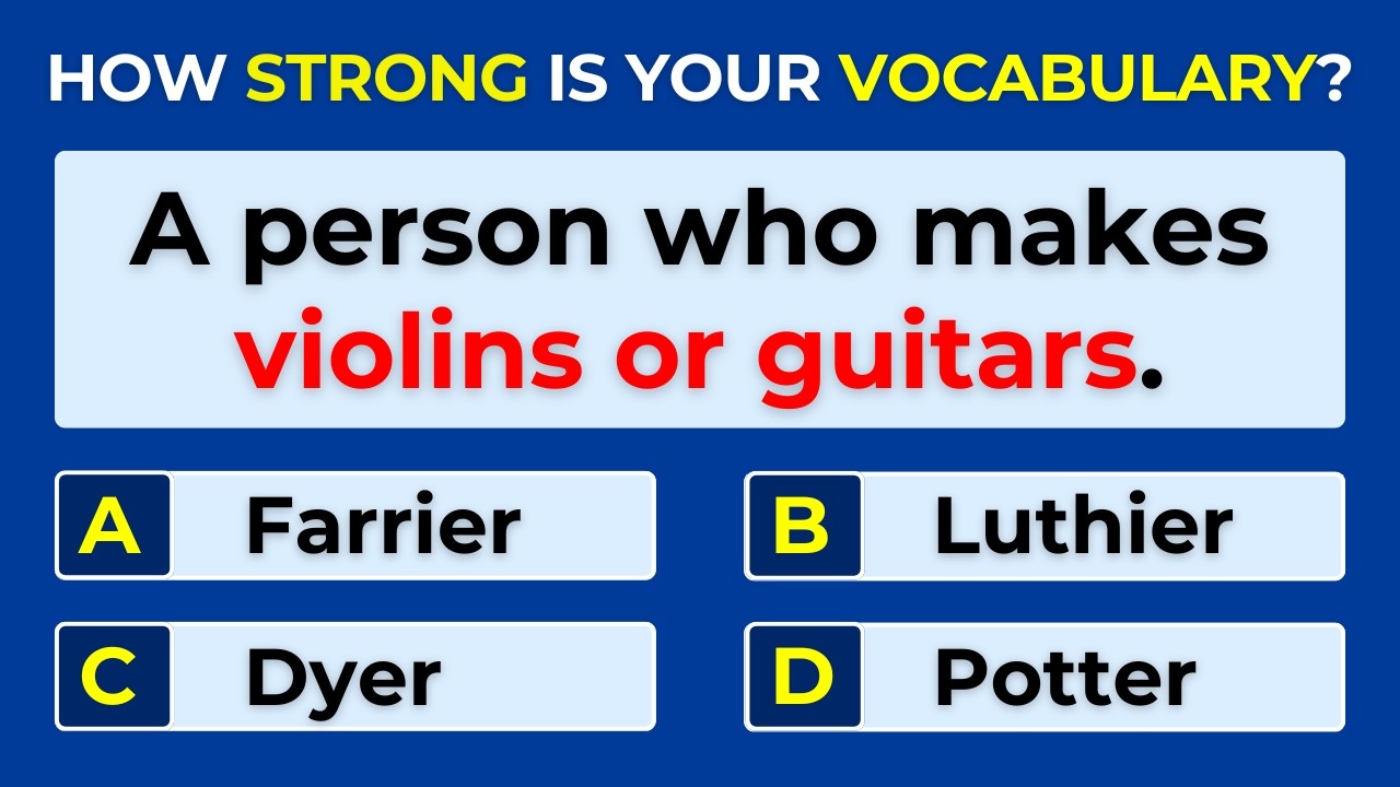 How Strong Is Your Vocabulary? Can You Score 30/30? Find the Correct Term | #Challenge 74