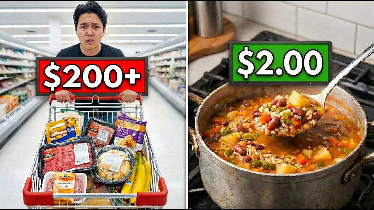 STOP BUYING EXPENSIVE FOOD NOW! How To Eat On Only 2$ A Day!