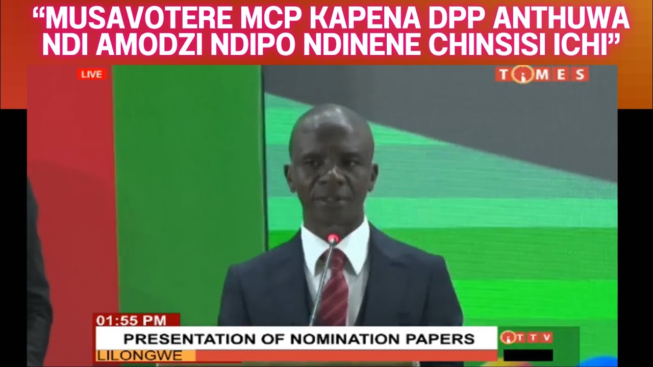 TOBIAS EMWE AKUZAIMA PAYEKHA WANG&rsquo;ALURA ZIPANI ZONSE M&rsquo;MALAWI MUNO NDIPO WAULURA ZA MCP NDI DPP IZI