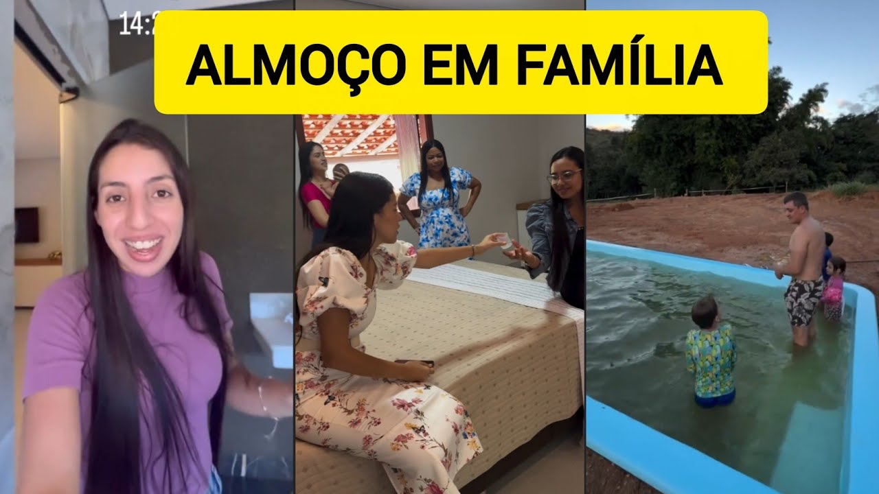 SARA KELLEN REÚNE A FAMÍLIA PARA CHURRASCO DE DOMINGO 
