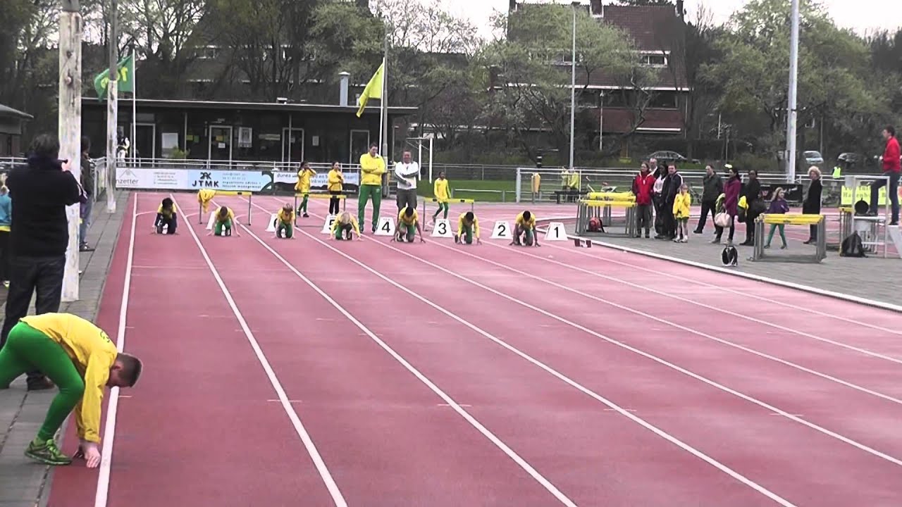 Pupillen 60m Sprint Series Haag Atletiek Testwedstrijd 06-04-2014