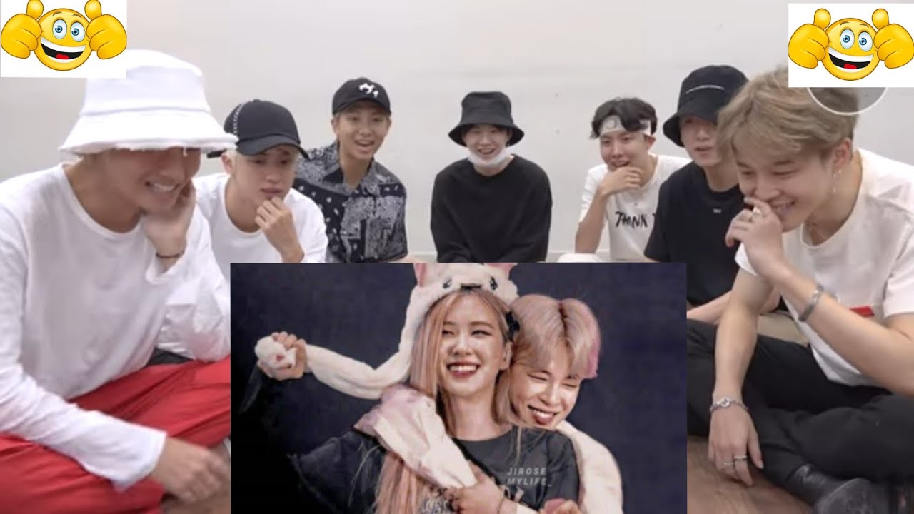 BTS Reaction to Jirose (Jimin&Rosè) Sweet Moments 💜🖤