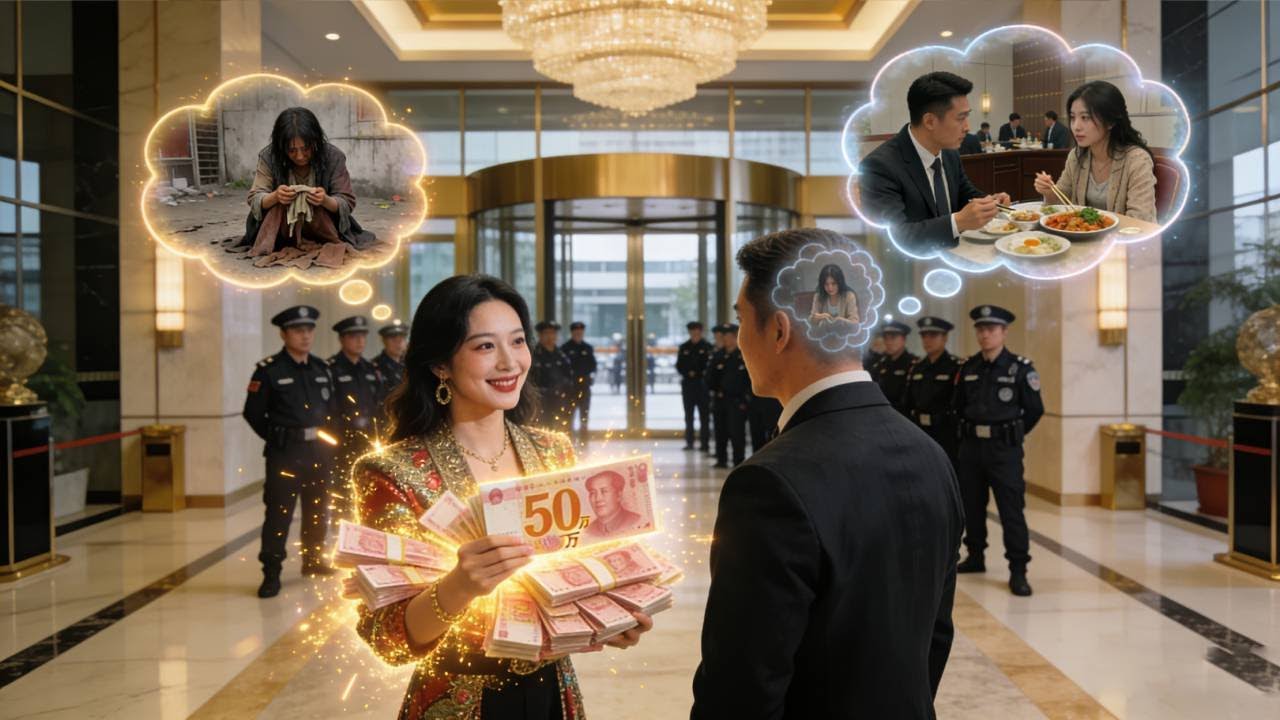 灰姑娘餓到快撐不住，霸總出手相助。三年後她成總裁霸氣回禮：50 萬，是我對你的一萬倍感謝！#情感 #正能量剧情 #反转 #剧情