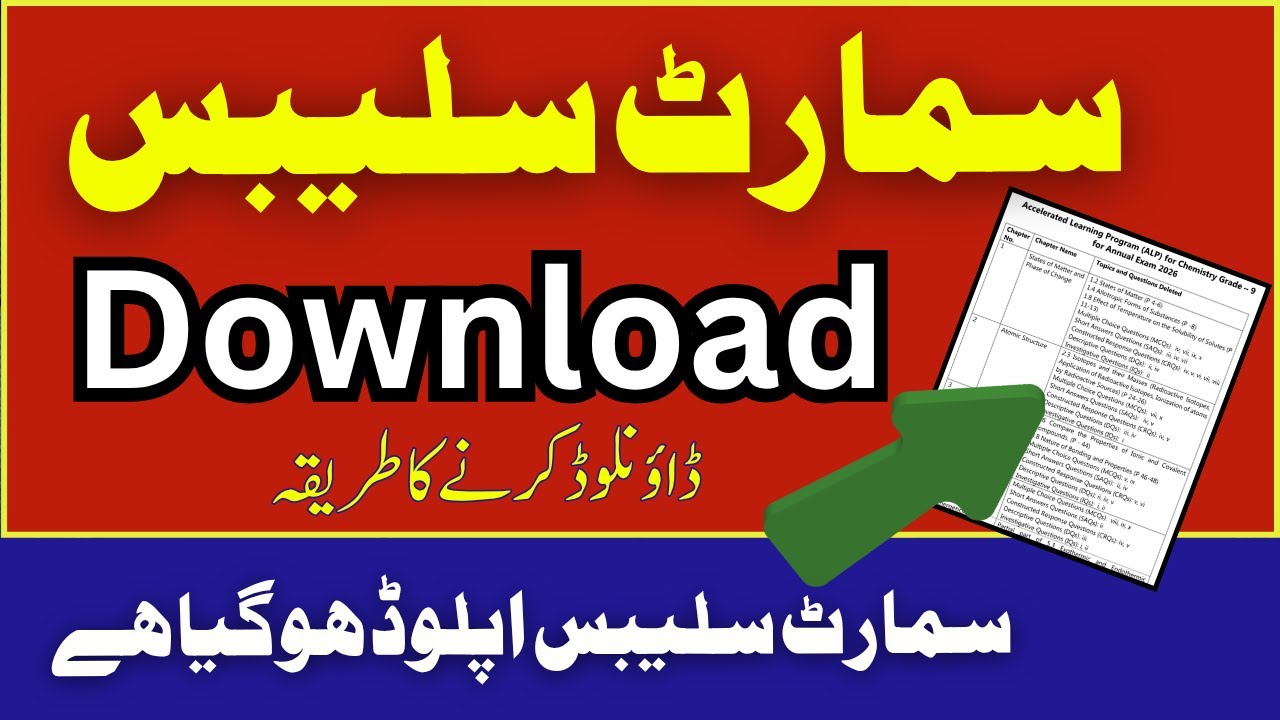 9th Class Smart Syllabus 2025-26 | How to Download Smart Syllabus | Short Syllabus Download Guide
