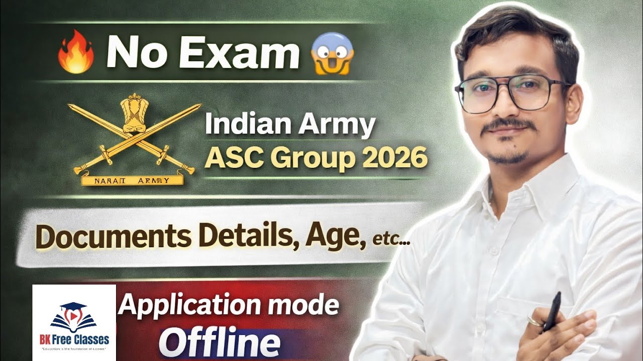 🪖Army ASC Center Recruitment 2026 |ASC Centre Bangalore| Offline | 10th/12th Pass | By Bahubali BK 