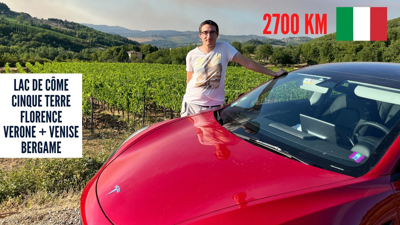Road trip Italie 2700 km en Tesla Model 3
