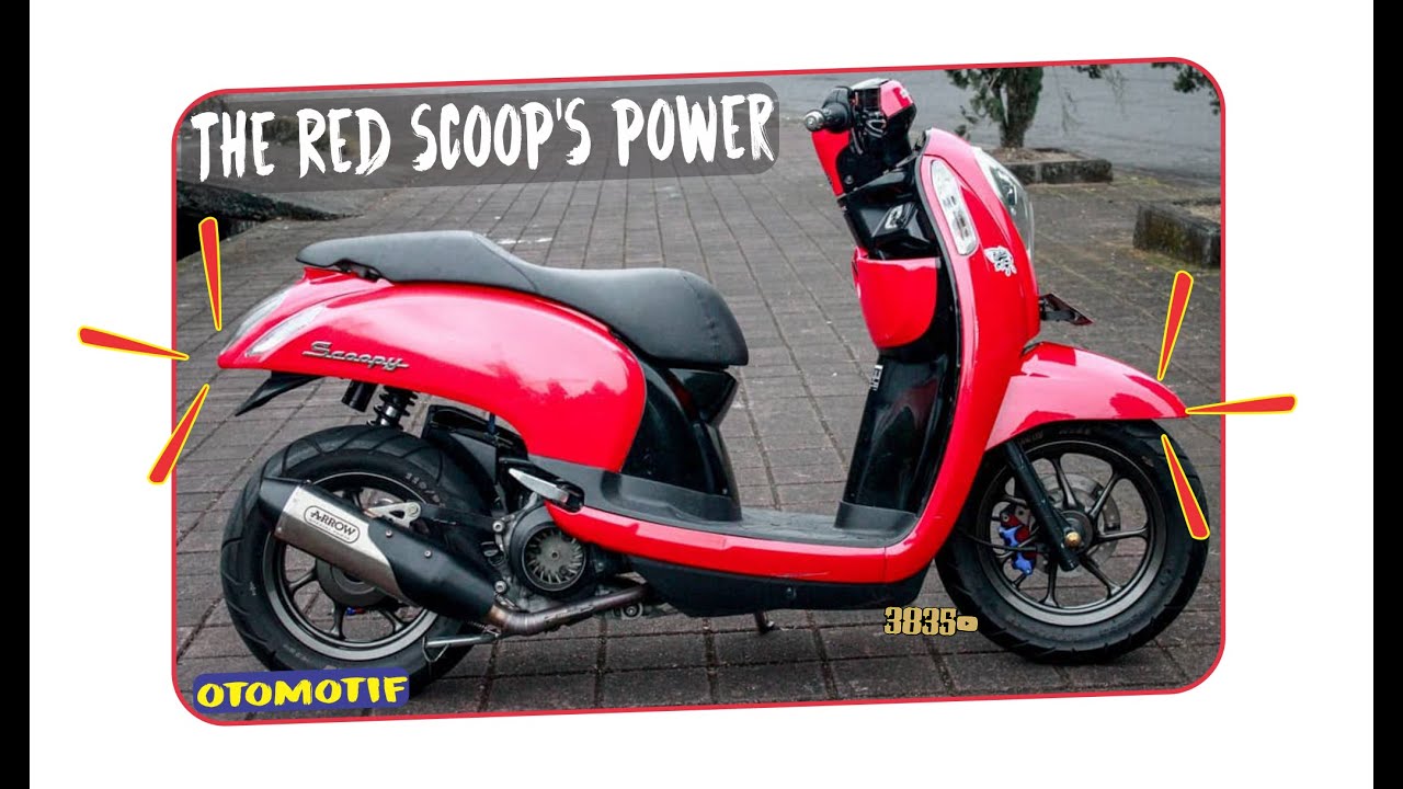 Modifikasi Honda Scoopy Retro Racing Warna Merah | Rubah Velg Ring 14 jadi Ring 12 | Keneketo Daily