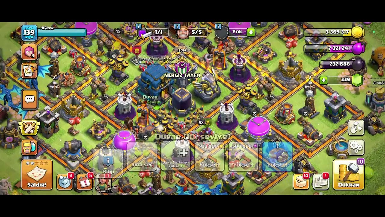 KÖYÜMÜ GELİŞTİRİYORUM BOL GANİMETLİ SAVAŞ CLASH OF CLANS