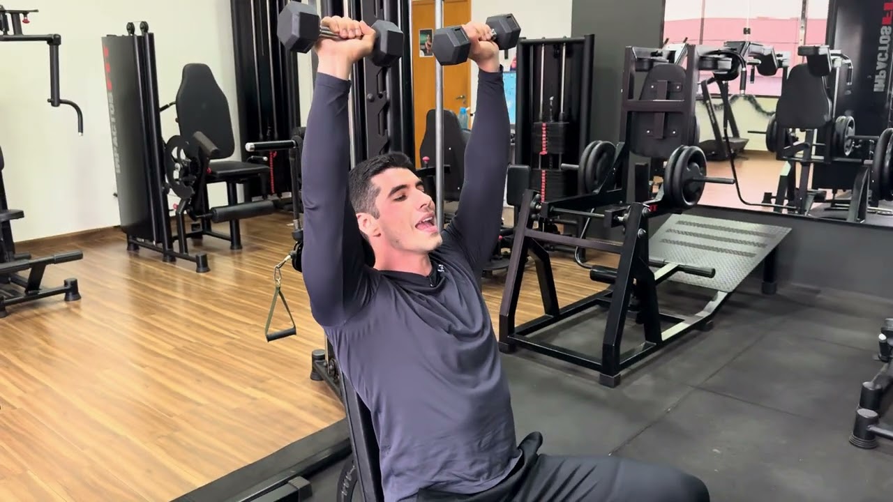 DESENVOLVIMENTO ABERTO COM HALTERES (dumbbell) - como fazer? 