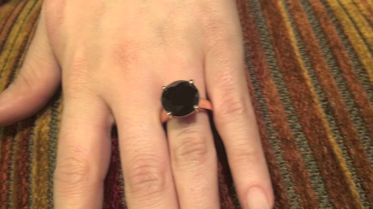 Black Stone CZ/ Cubic Zirconia Rose gold Ring