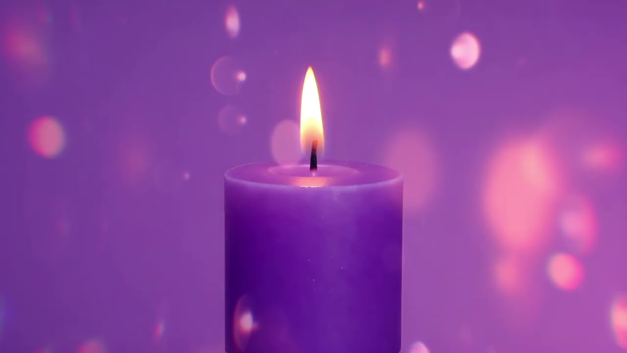 Purple Candle Flame – 3 Hours of Deep Calm & Inner Peace | Meditation, Relaxation Background