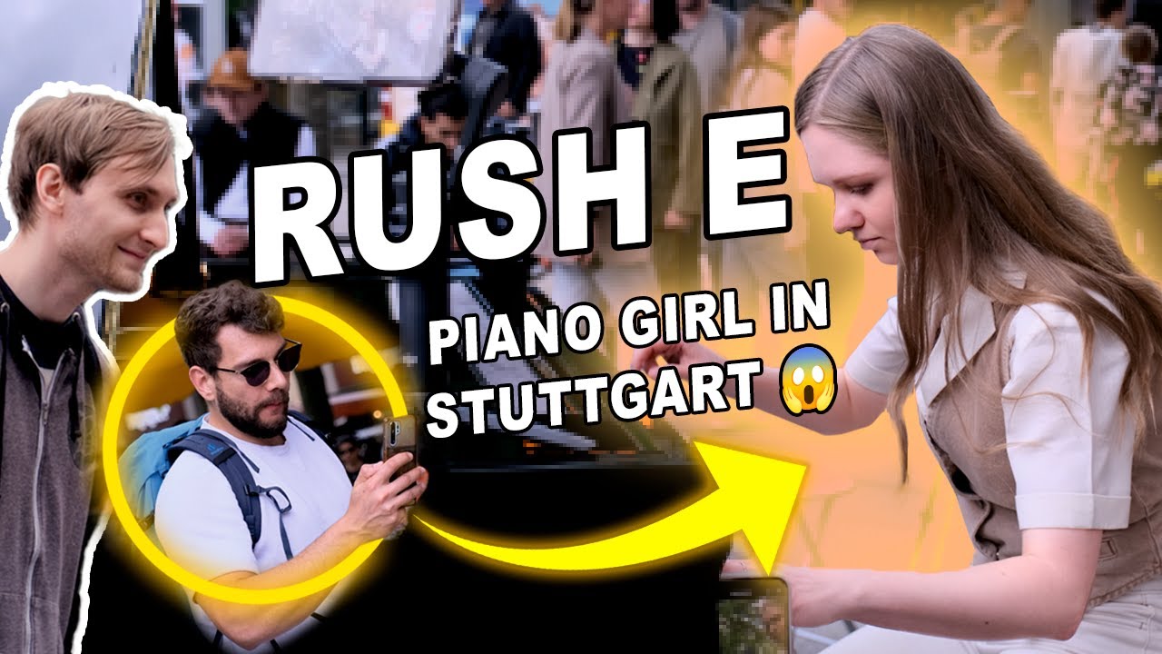 PLEASE DON'T BREAK THE PIANO! Playing Rush E in public 🔥