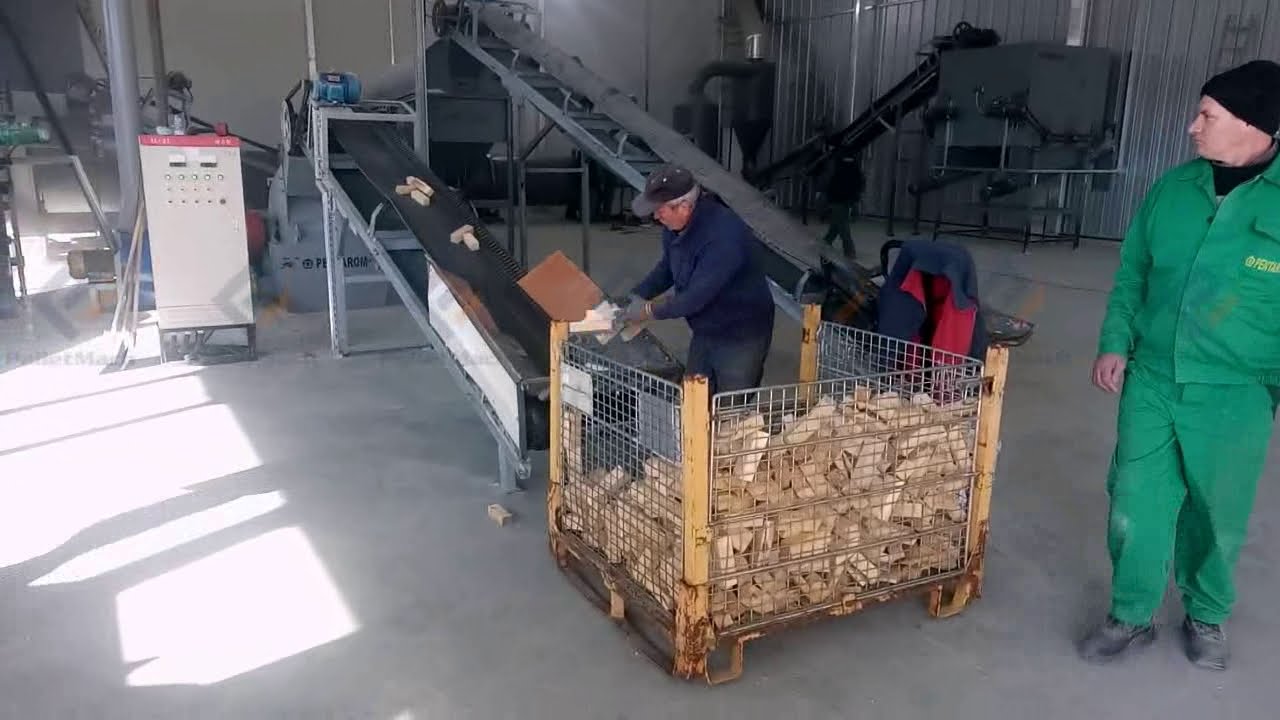 Automatic Compressed Pallet Block Production Line in Romania