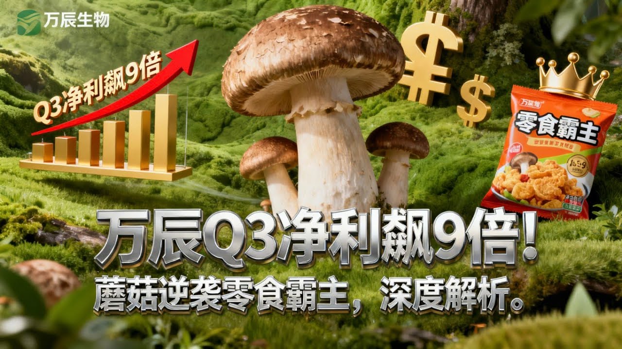 万辰Q3净利飙9倍！蘑菇逆袭零食霸主，深度解析。 Wanchen Q3 Profit 9X! Mushroom to Snack King. Deep Dive.