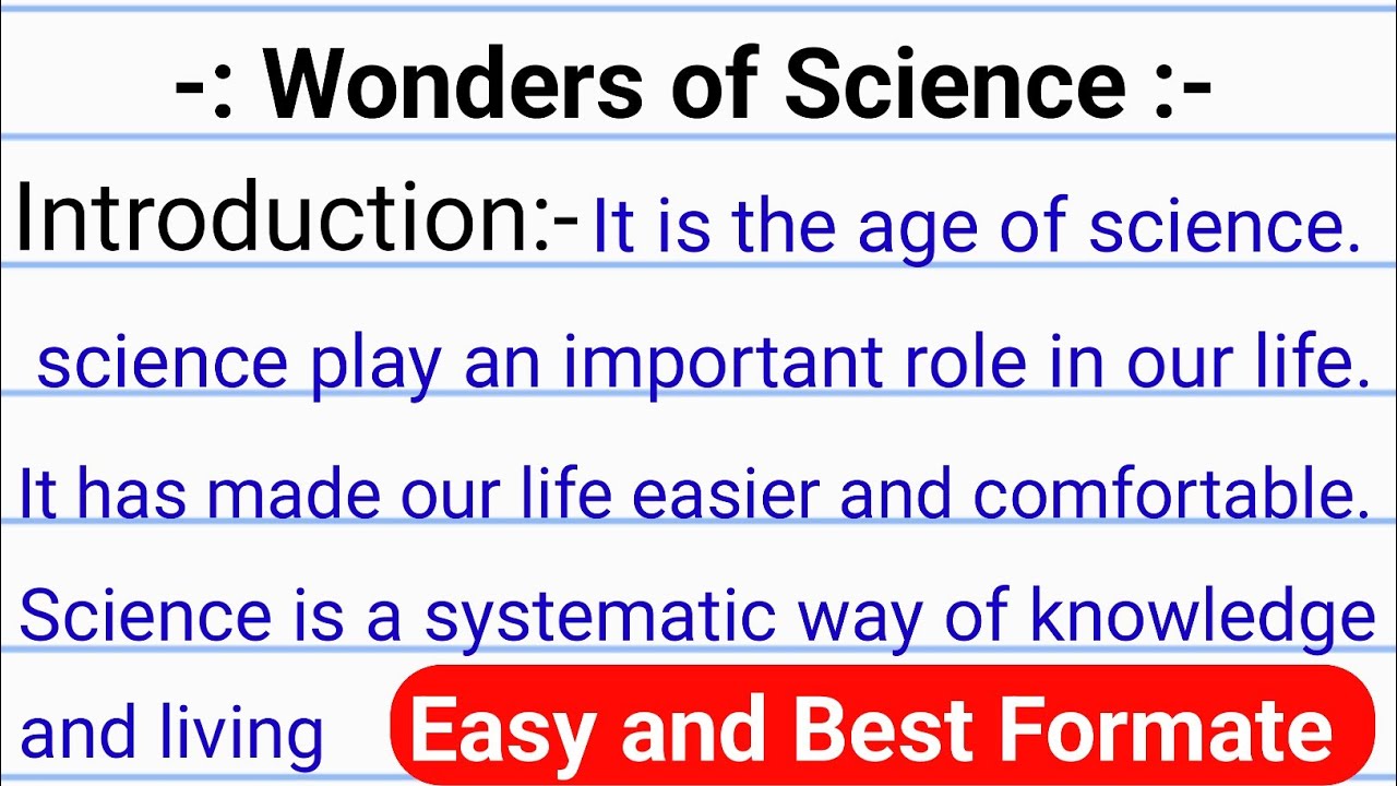 Wonders of science essay in english। Wonders of science class 10th। Wonders of science class 10, 9th