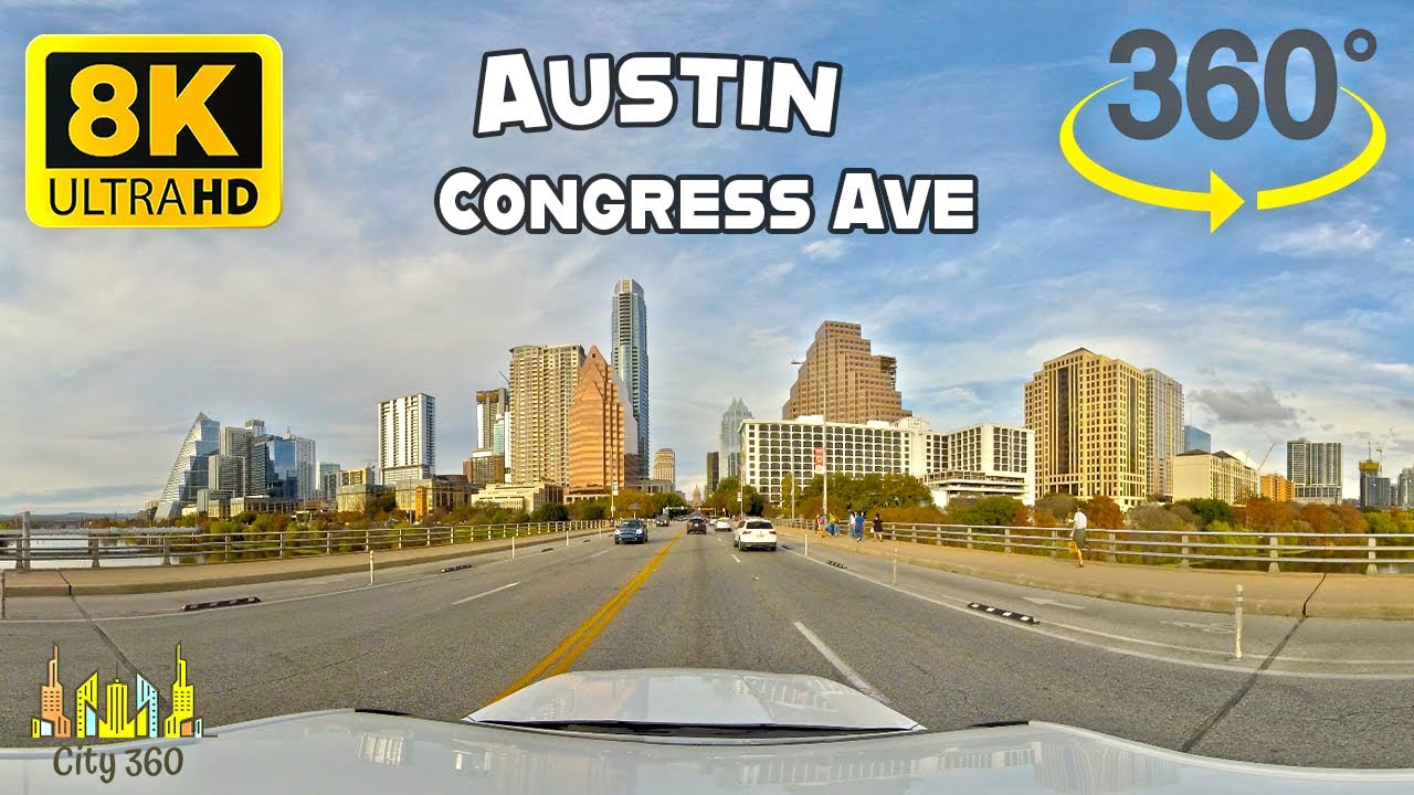 Austin - Congress Ave - VR 360 8K Video