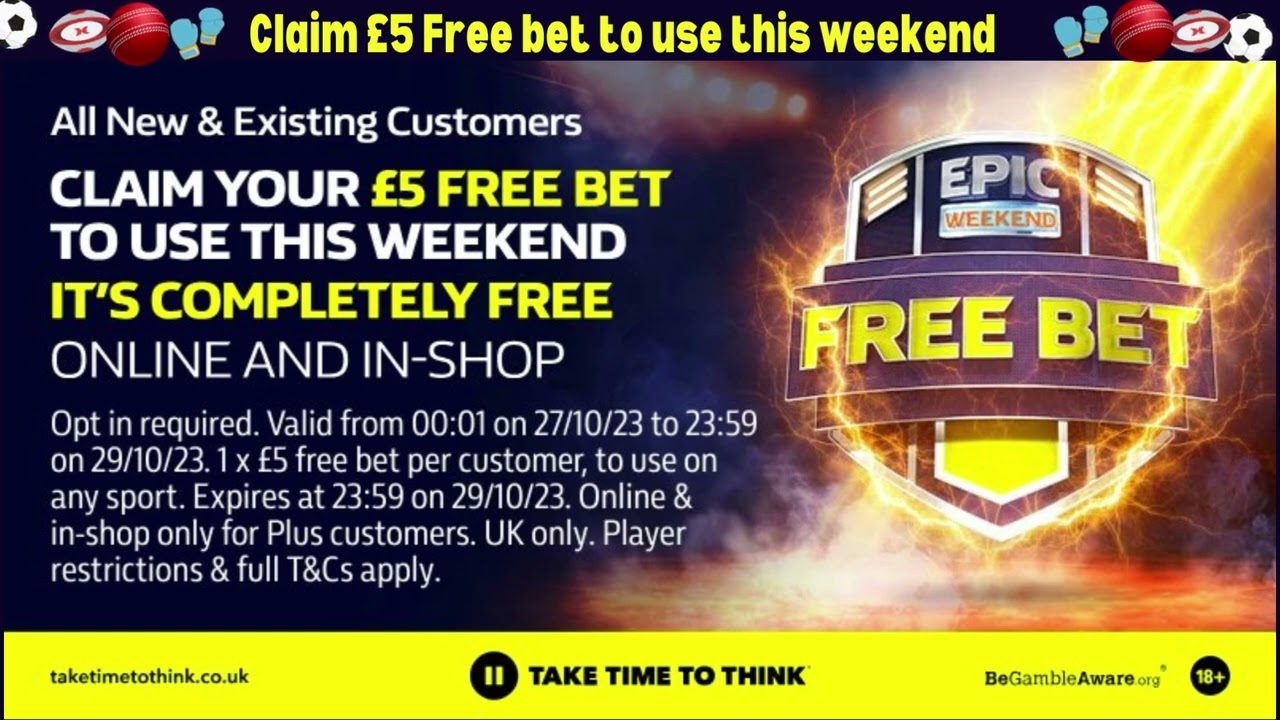 Claim your &pound;5 FREE BET this weekend at William Hill Sports  #sportsbetting  #bettingtips  #betting