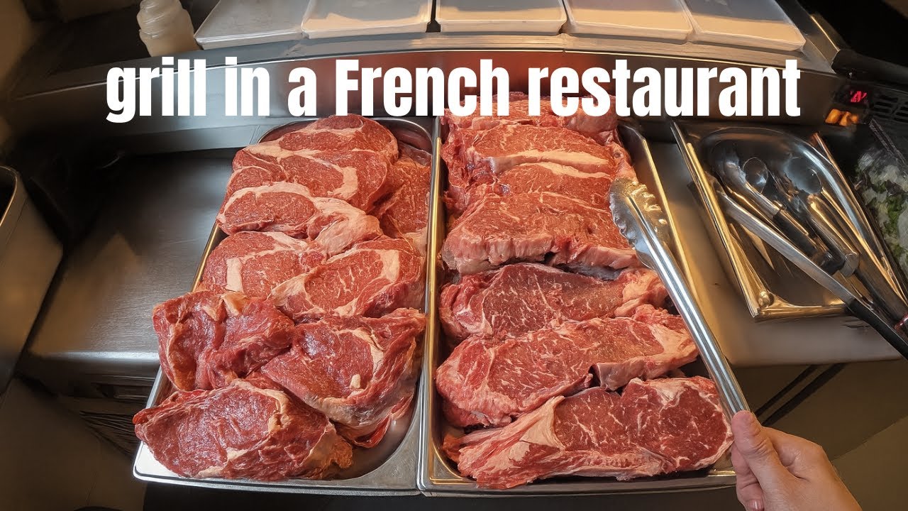 intense hot service with a wood-fired grill in a French restaurant