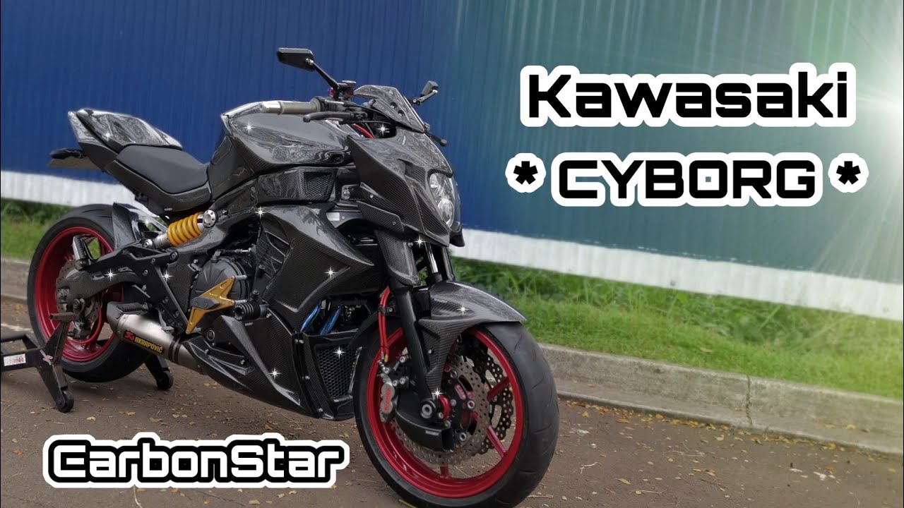 Kawasaki Cyborg dari CarbonStar : Kawasaki ER6n modifikasi body carbon. (20200620)