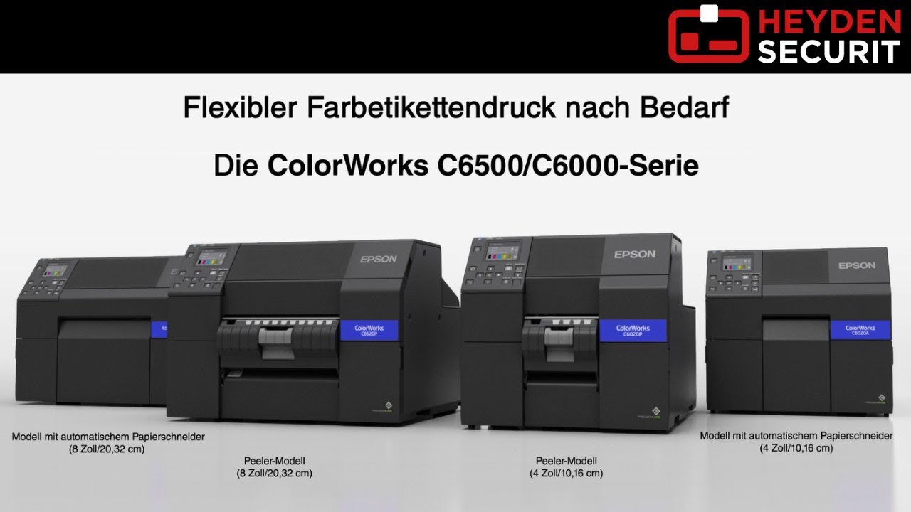 EPSON ColorWorks C6000 und C6500 Farbetikettendrucker Produktvorstellung