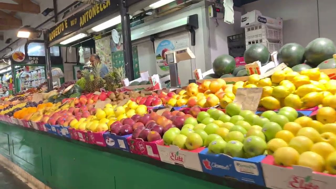 Прогулка по Риму (Mercato Esquilino di Piazza Vittorio, район Эскилино) 01 июля 2022 г. [4K HDR]