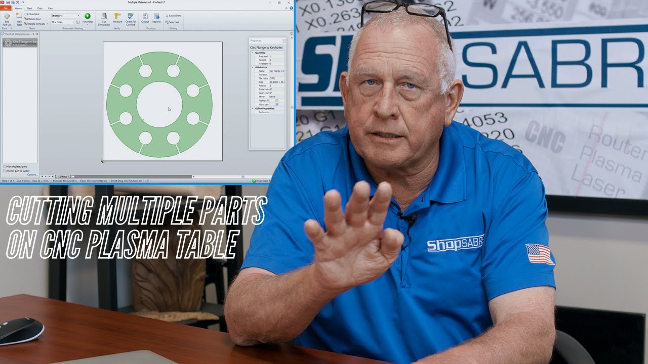 Cutting Multiple Parts on ShopSabre CNC Plasma Table