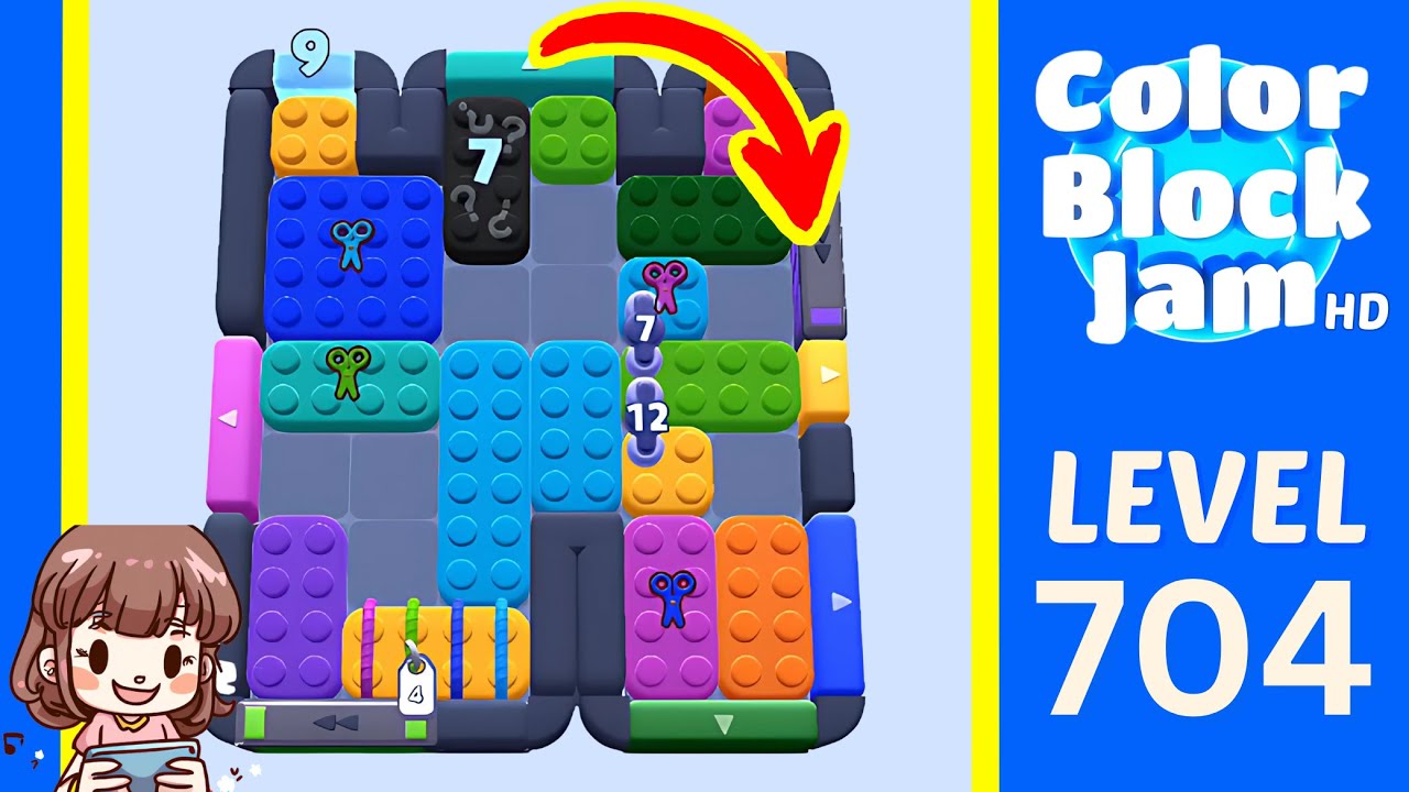 Color Block Jam Level 740 (704) Solution Walkthrough