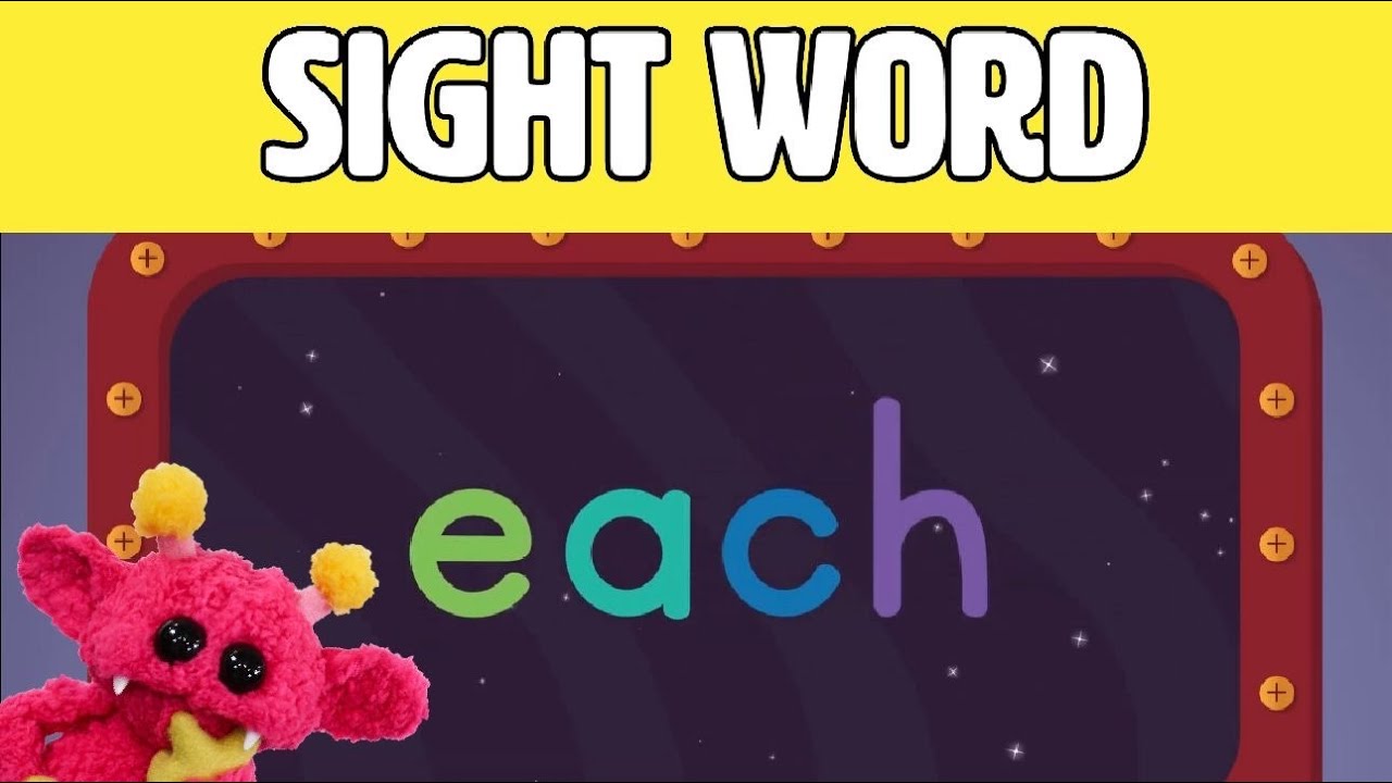 EACH - Let's Learn the Sight Word EACH with Hubble the Alien! | Nimalz Kidz! Songs and Fun!
