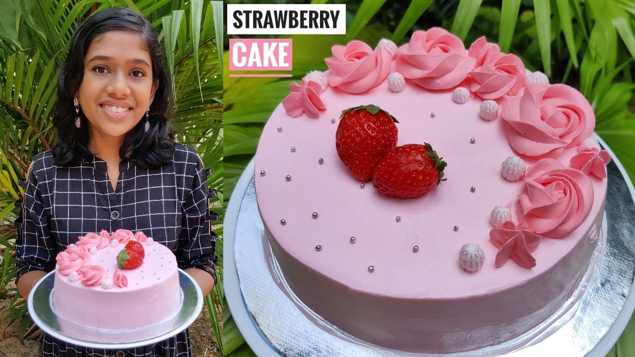Strawberry Cake Without Oven And Beater 😍 | കിടിലൻ Strawberry കേക്ക് | Strawberry Cake Recipe